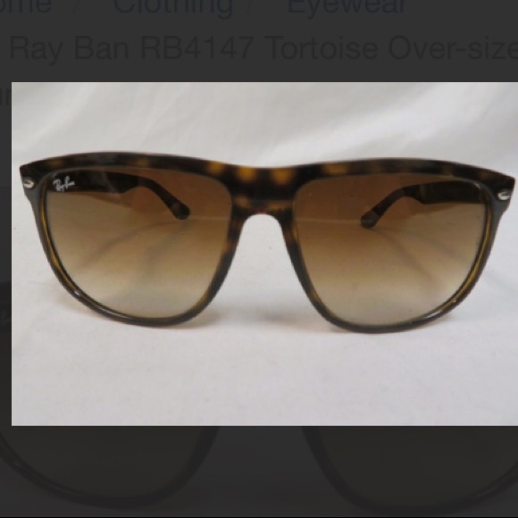 Ray Ban RB4147 Tortoise Over-sized Sunglasses - Picture 2 of 7